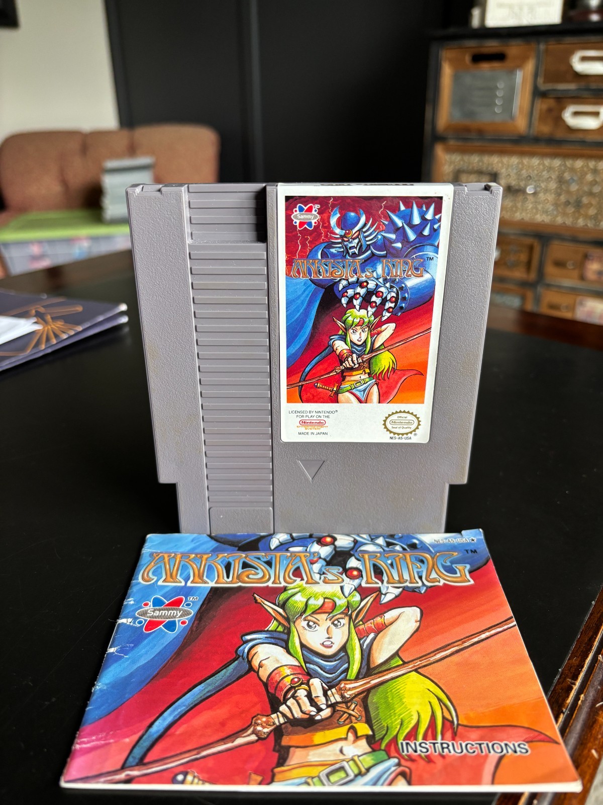 Arkista's Ring Nintendo NES Video Game Cartridge + Manual