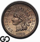 1859 Indian Head Cent Penny, Scarce This Nice, Sharp Solid Gem BU++ Key Date!
