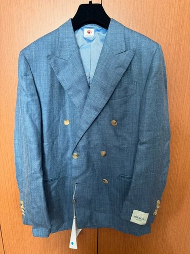 Luigi Borrelli Napoli Blue Blazer Mens Giacca - Size 42 European - Italy - NWT - product listing photo