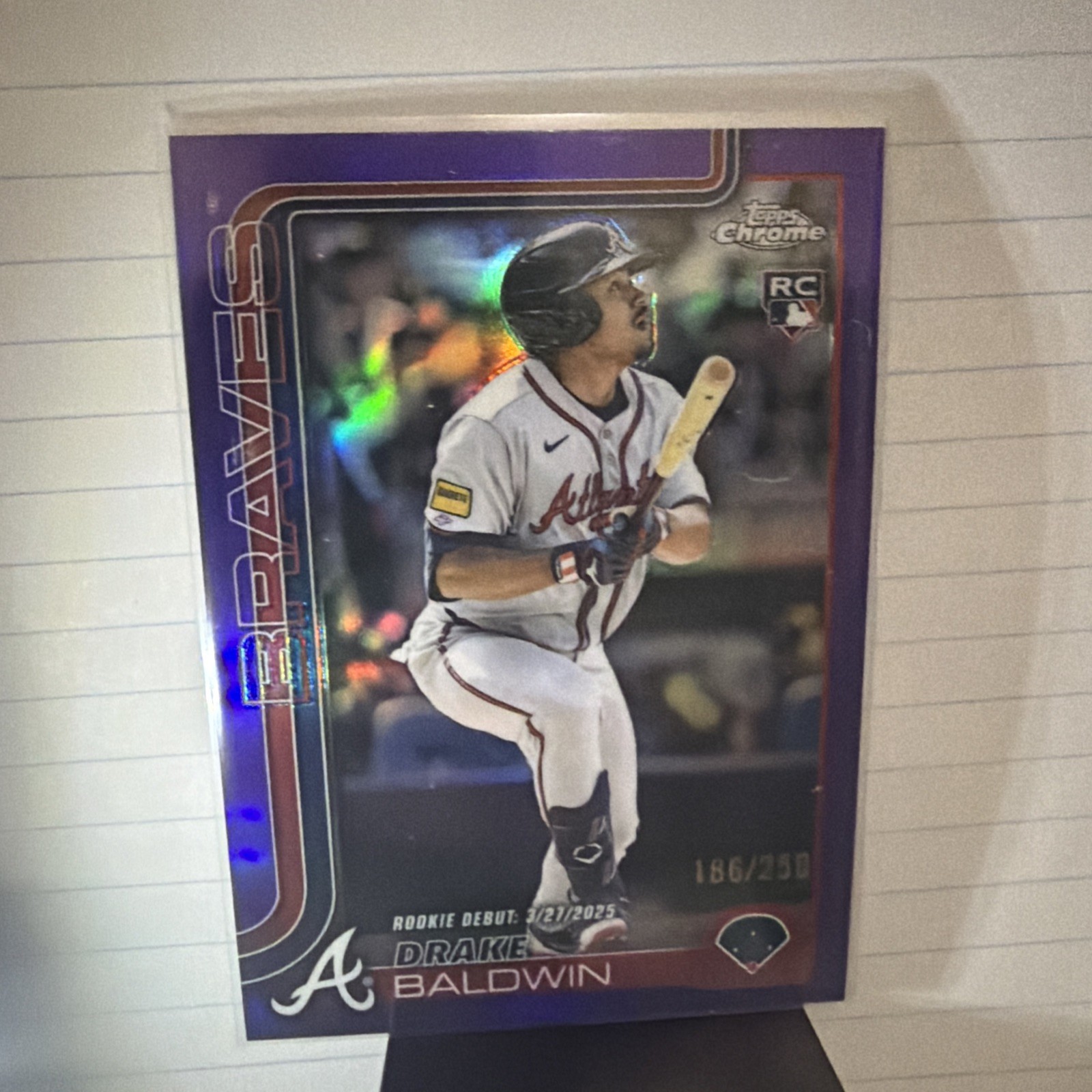 2025 Topps Chrome Update - Drake Baldwin #USC-96 Purple Refractor /250 ROY (RC)
