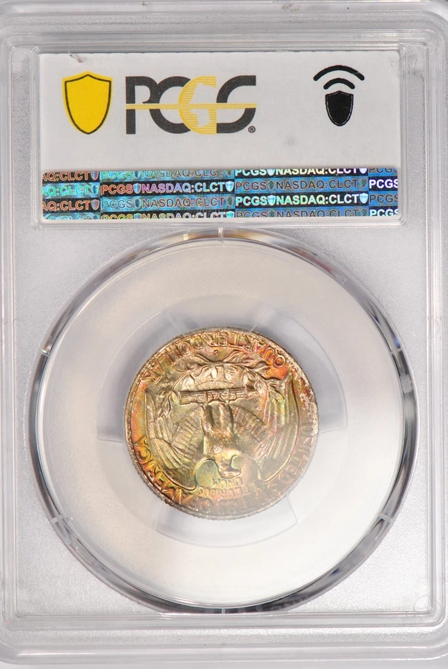 1958 D TONED Washington Quarter PCGS CAC MS66 Toning Coin SEE VIDEO 25C - Image 3 of 4