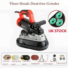 Floor Grinding Machine 3-Heads Dustless Triangle Edge Concrete Grinder 220V
