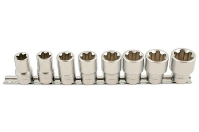 8 Stück Torx Plus  Steckschlüsselsatz 1/2''D von 18EP bis 32EP Laser 5656
