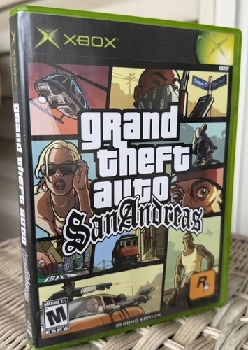 Grand Theft Auto: San Andreas w/ Map (Microsoft Xbox, 2005) Tested Works!