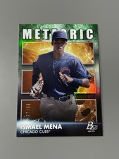 2021 Bowman Platinum Ismael Mena Meteoric Green SP /99 - Cubs