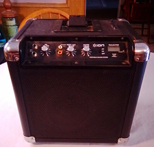 ION Tailgater Portable Sound System AM/FM 50W Battery, AUX RCA 1/4" Black