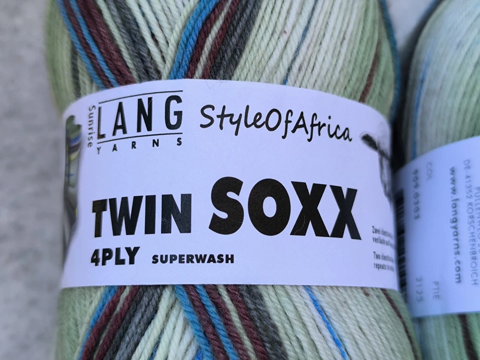 Three skein Lang socks yarns for hand knitting 100 g, Italy - Image 3 of 4