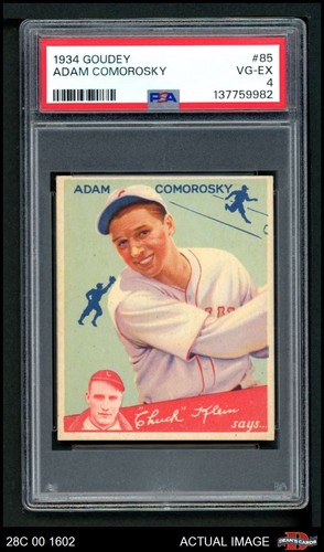 Adam Comorosky #85 1934 Goudey card