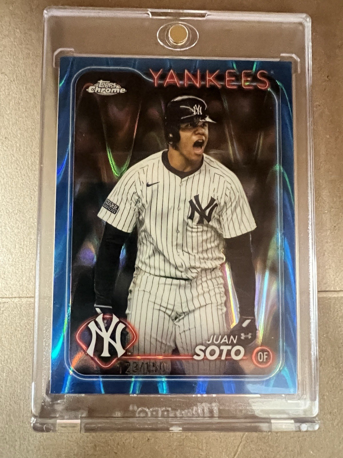 2024 Topps Chrome - Juan Soto #150 Blue RayWave Refractor 123 /150 USC1