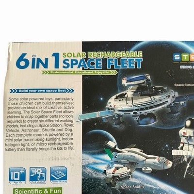 Scientific & Fun 6 in 1 Solar Rechargeable Space Fleet STEM Building Kit