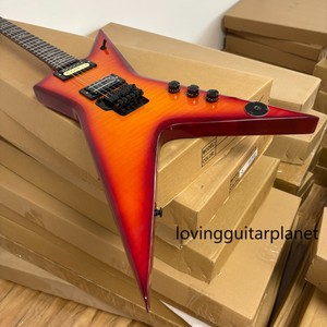 OEM electric guitar WASHBN DIME Flame Maple top, Floyd rose vibrato, green circle yellow, in stock - 18 OEM electric guitar WASHBN DIME Flame Maple top, Floyd rose vibrato, green circle yellow, in stock - 18