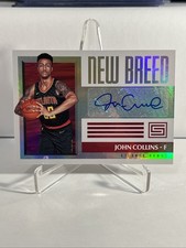 2017-18 Status John Collins Rookie New Breed Holo Auto Card RC. rookie card picture