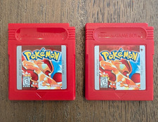 Nintendo Game Boy Pokemon Red Version 2x w/ Cases Tested Working Authentic RARE