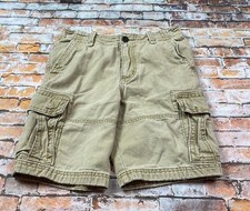 Abercrombie  Fitch Cargo Shorts Youth 14 Beige Preppy Casual Outdoor Boys