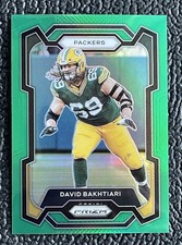 🔥DAVID BAKHTIARI 2023 PRIZM GREEN COLOR MATCH REFRACTOR!🔥PACKERS!