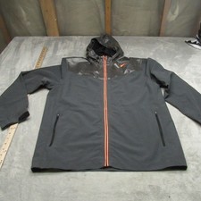 Nike Pro Training Jacket Mens Large Black Hood Water Repellant Full Zip Athletic