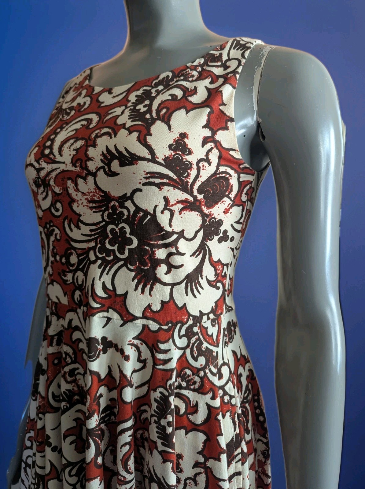 Peruvian Connection White Rust Brown Baroque/Flor… - image 6