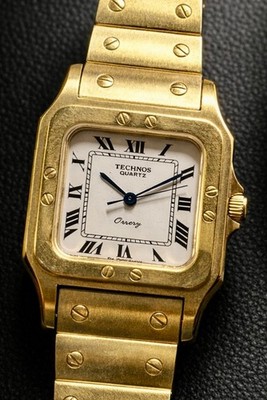 【希少】technos orrery スクエア 腕時計 Technos Orrery Golden Square Watch | eBay