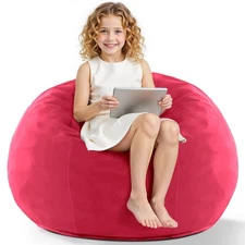 2FT Bean Bag Chair, 2' Beanbags Small Bean Bag Chairs with Filling, Teardrop ...