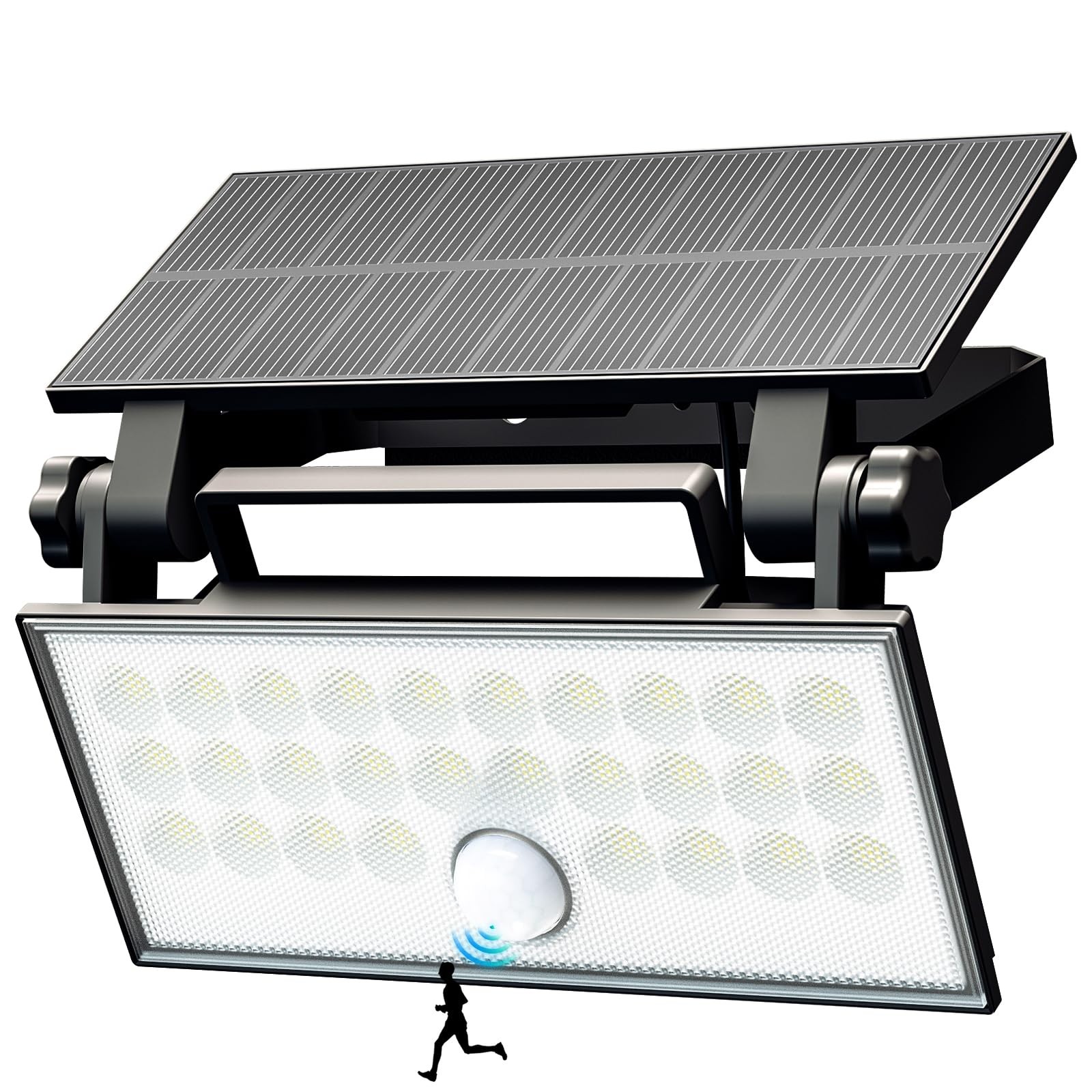 Faretto LED Solare IP66 da Parete - Installazione Facile Esterno