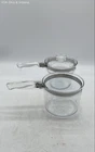 Pyrex Clear Glass Double Boiler 3 Piece Set Vintage Flameware