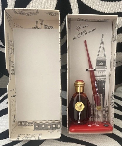 Red Vetro Di Murano Glass Fountain Pen and Red Ink In Box New