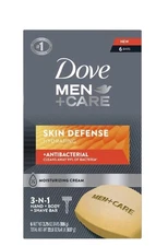 Dove Men +Care Skin Defense Hydrating Antibacterial Hand Body Shave Soap 6 Bars