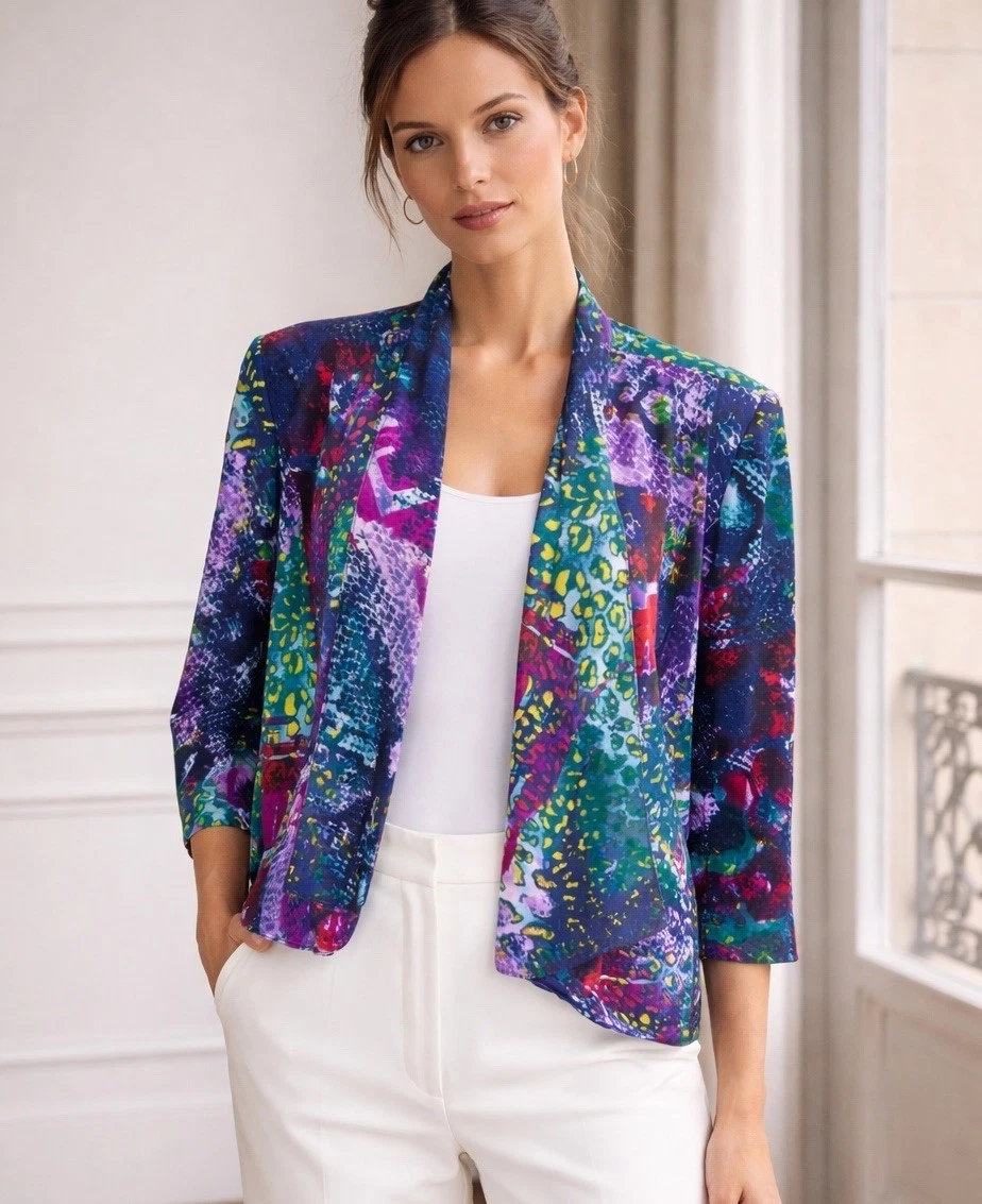 Blazer Femme Alberto Makali Noir Taille 10 - Style Varsity - Neuf Sans étiquettes