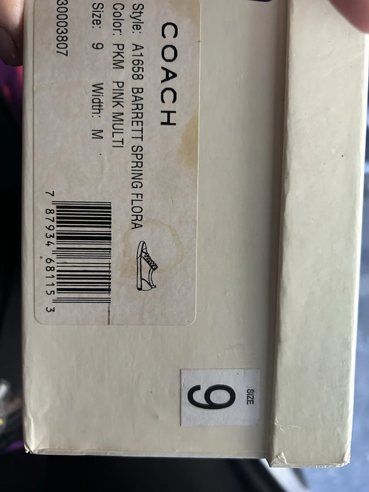 Coach Barrett Flora Pink Multi Size 9 Sneakers Style A1658 - Image 4 of 4