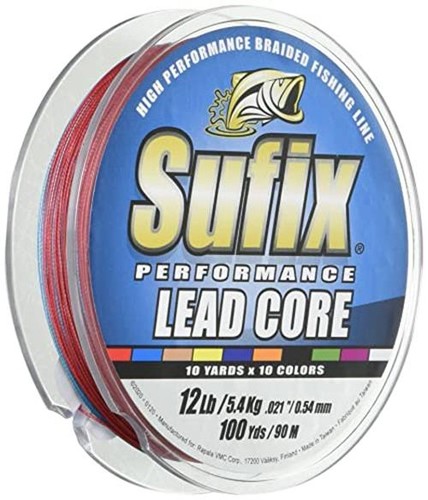 Sufix 668-118MC Performance Lead Core Fishing Line, 18-Pound,  Assorted Sizes 