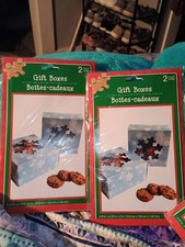 Christmas Snowflake Cookie Gift Boxes 2 Packages With 2 In Each Pack