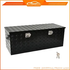 48"x19.5"x17.5" Aluminum Truck Trunk Bed Tool Box Trailer Pickup Storage w/ Lock