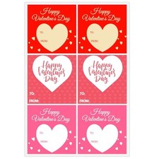 2 Inch Love Heart Sticker,Valentines Heart Stickers,Valentines Day to from