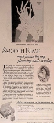 1925 Antique Print Ad Cutex Nail Care Smooth Rims Good Housekeeping Dec