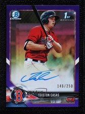 2018 Bowman Draft Chrome Pick Purple Refractor 146/250 Triston Casas Auto k0w
