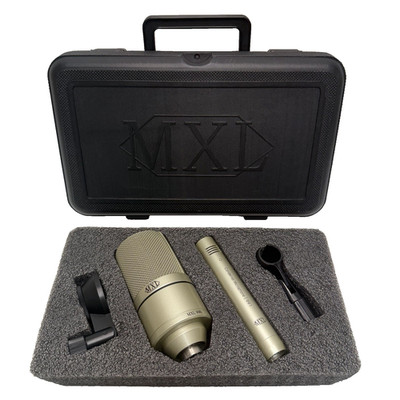 MXL 990/991 Condenser Wired Cardioid Studio Microphone Kit w/ Hard Case Silver