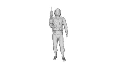 Printle L Homme 2642T Paintball Spieler Stehend Figur für Dioramen Zug Sets