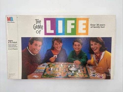 Vintage 1991 Edition THE GAME OF LIFE Board Game by Milton Bradley 100% COMPLETE