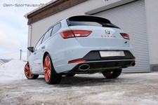 Fox Edelstahl Duplex Sportauspuffanlage Seat Leon ST 5F Cupra für Rieger Heck