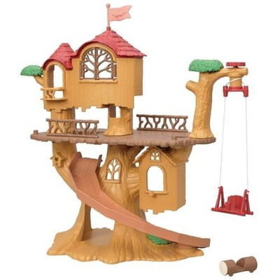 Epoch Sylvanian Families Erlebnis Baumhaus mit Schaukel Rutsche Tunnel