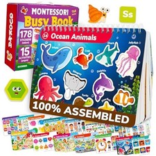 Montessori Busy Book for Toddlers 1-3 - Pre K Toddler Learning Preschool