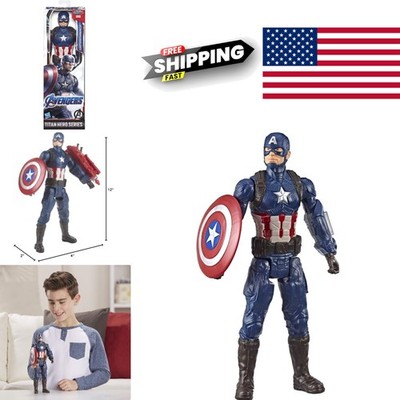 Captain America 12 Inch Scale Action Figure Toy Compatible with Titan Heroes