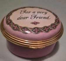 halcyon days enamel trinket box " For A Very Dear Friend "