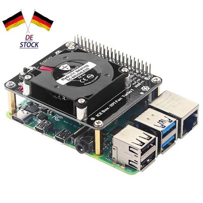 GPIO Turbo Lüfter Erweiterungsplatine mit LED-Licht für Raspberry Pi 4B/3B/3B
