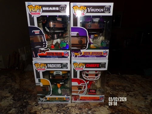 Funko Pop NFL Set  Justin Jefferson and others