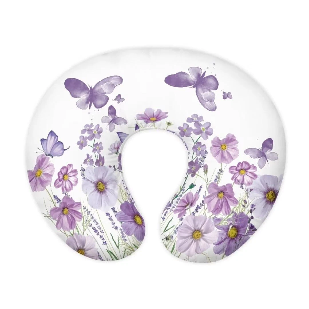 Purple Floral Nursing Pillow Covers Butterfly Breastfeeding Pillow Slipcover ...
Opens in a new wind