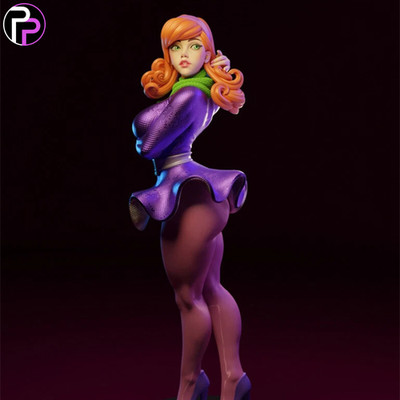 Daphne Scooby Doo Resin Figure Unpainted/Painted 3D Print Model Kit Statue