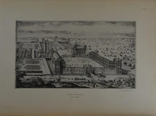 Antique Paris France Art Print Chateau De Vincennes French Expo 1900 Original