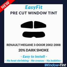 EasyFit Static Pre Cut Tint For Renault Megane 3-door 2002-08 - 20% Dark Rear