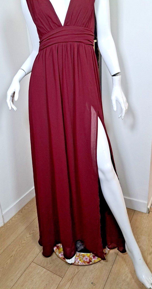 Burgundy Maxi Dress | Womens | Small | 100% Polyester | Lulus Burgundy Maxi Dress | Womens | Small | 100% Polyester | Lulus
